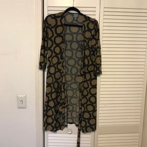 Gold and Black Womens Wrap-Around Dress